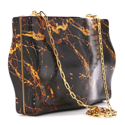 Bottega Veneta Spazzolato Calfskin Chain Clutch Gold Marble 3 of 11