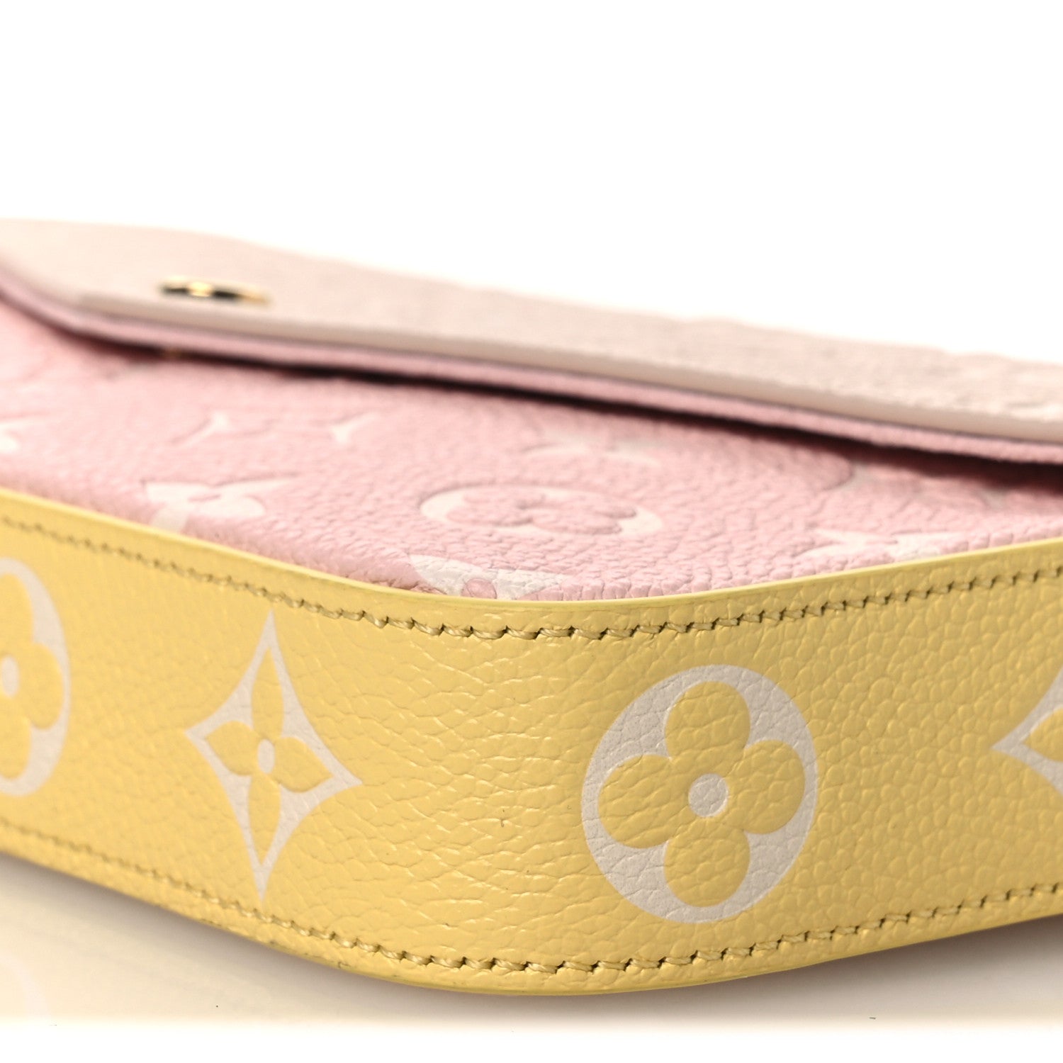 Louis Vuitton Empreinte Spring in the City Felicie Pochette Chain Wallet Pink Beige Yellow 10 of 10