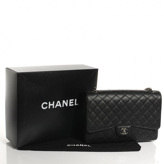 Caviar Maxi Single Flap Black