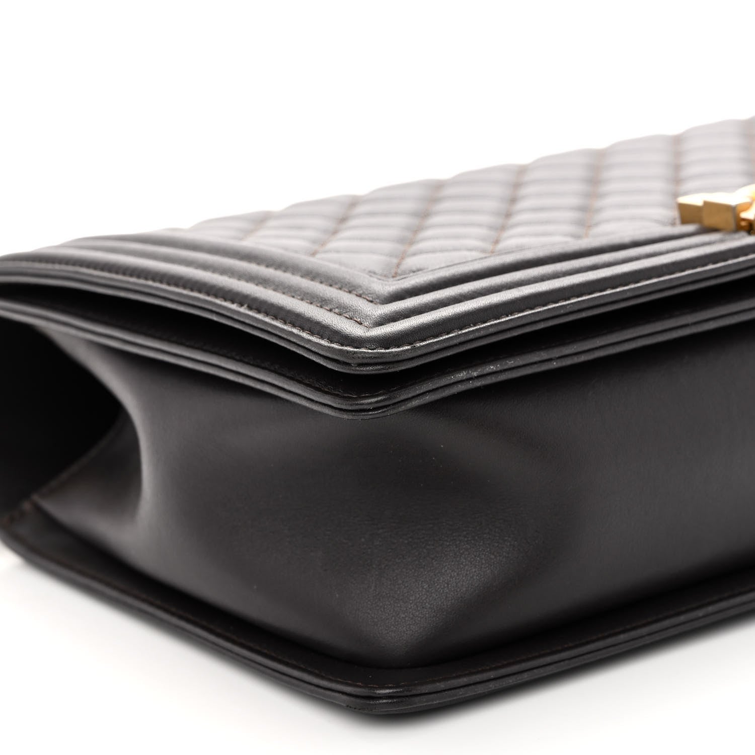 Chanel Calfskin Quilted New Medium Boy Flap Dark Brown 9 of 10