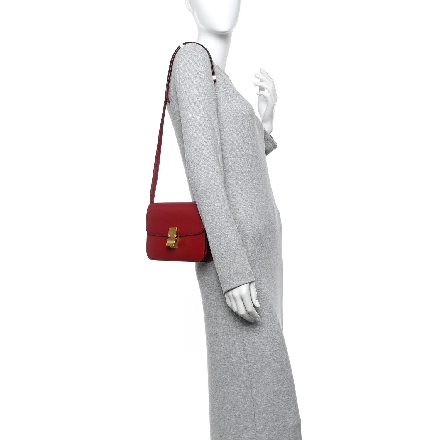 Celine Box Calfskin Teen Classic Box Flap Bag Red 2 of 10