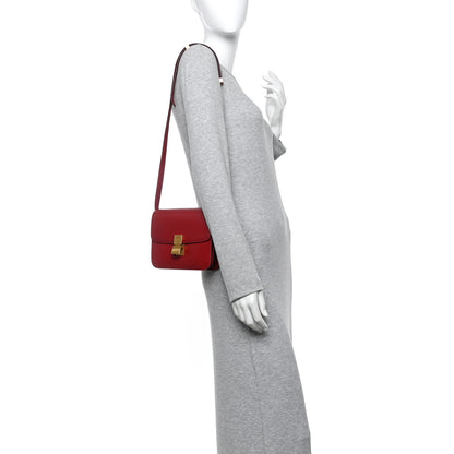 Celine Box Calfskin Teen Classic Box Flap Bag Red 2 of 10