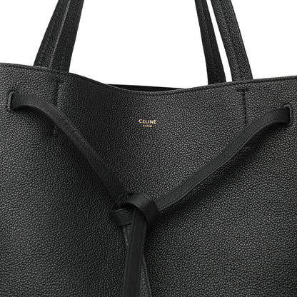 Celine Soft Grained Calfskin Medium Belt Cabas Phantom Black 8 of 9