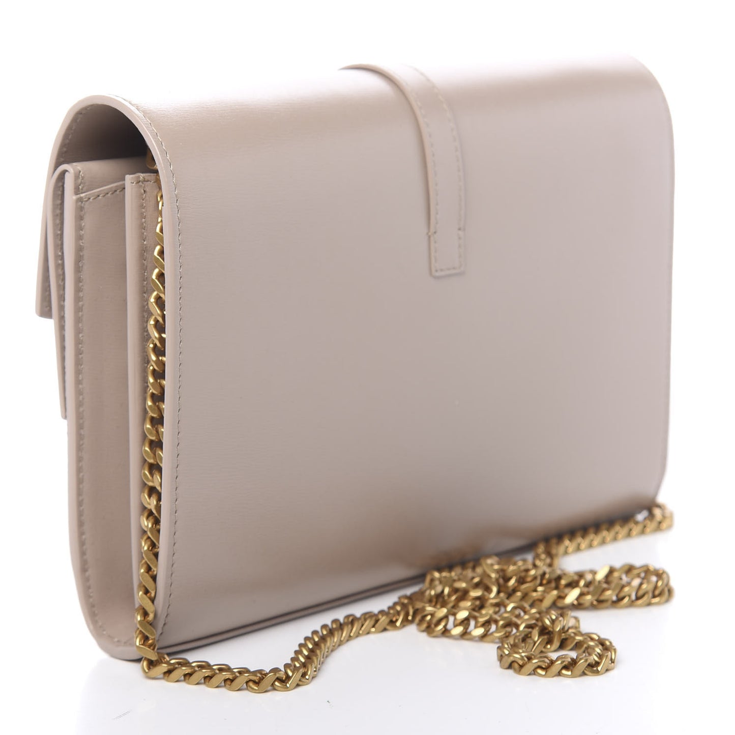 Smooth Calfskin Monogram Sulpice Chain Wallet Nude