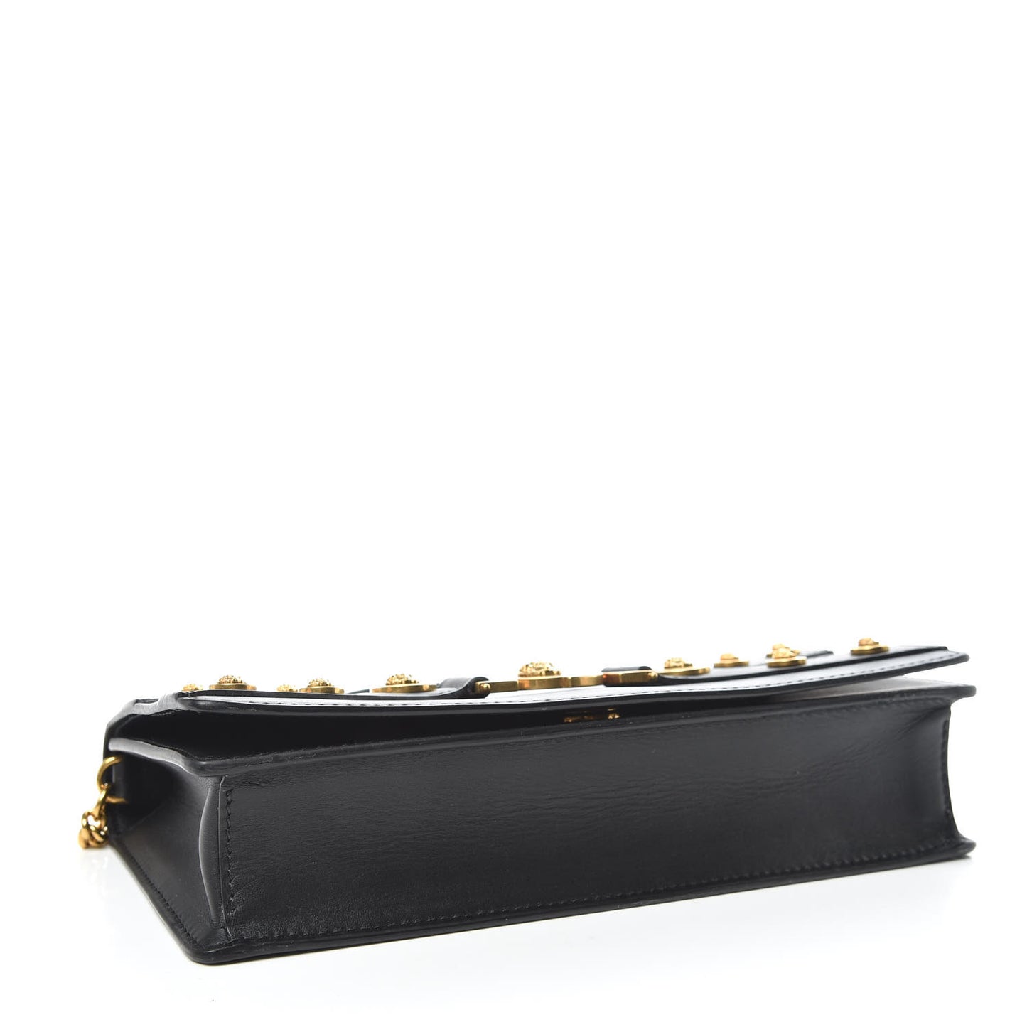 Calfskin Medallion Tribute Crossbody Black