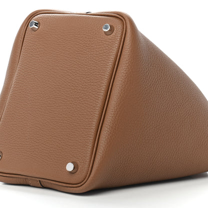 Hermes Taurillon Clemence Swift Eclat Picotin Lock 18 PM Alezan Biscuit 9 of 9