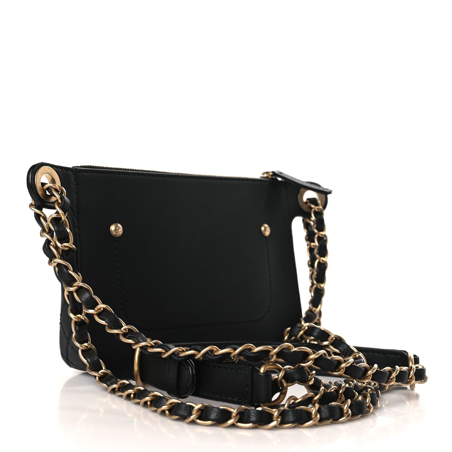 Chanel Calfskin Quilted Waist Bag With Coin Purse Black 3 of 9