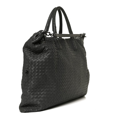Bottega Veneta Nappa Intrecciato Maxi Convertible Tote Grey 3 of 12