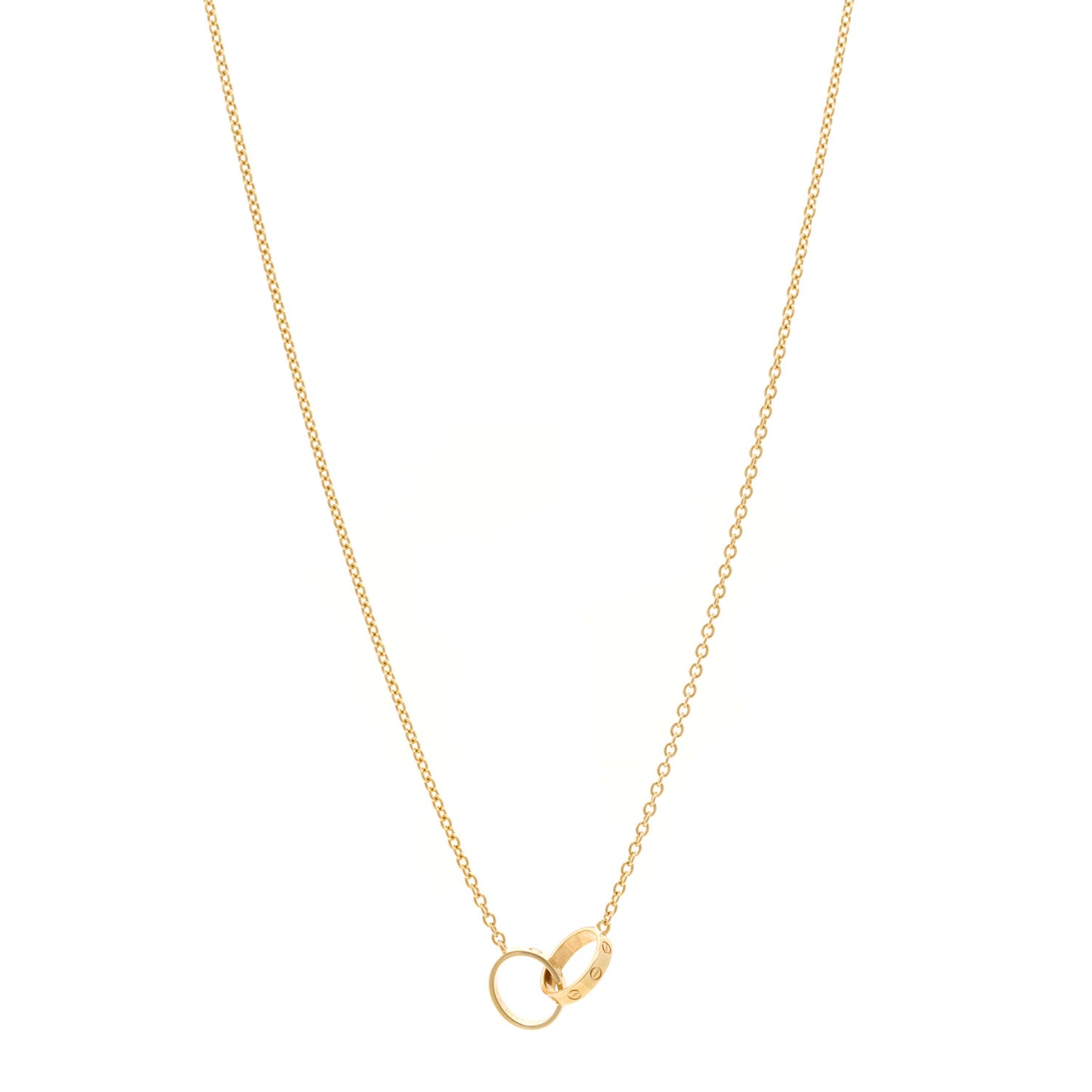 18K Yellow Gold Interlocking LOVE Necklace
