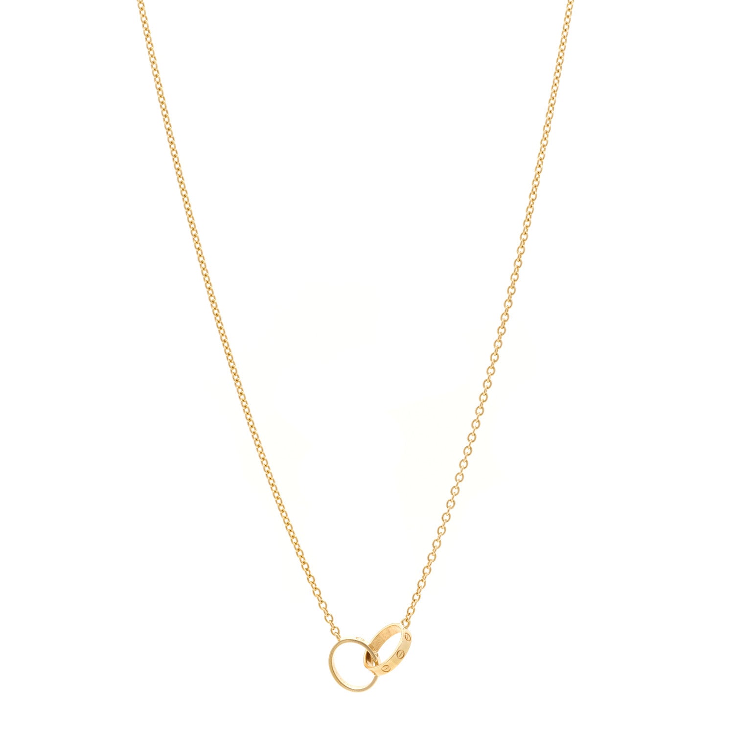 Cartier 18K Yellow Gold Interlocking LOVE Necklace 1 of 5