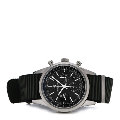 Breitling Stainless Steel 43mm Transocean Automatic Chronograph Watch Green Nato AB015212 2 of 6
