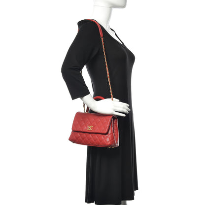 Chanel Caviar Quilted Mini Coco Handle Flap Dark Red 2 of 12