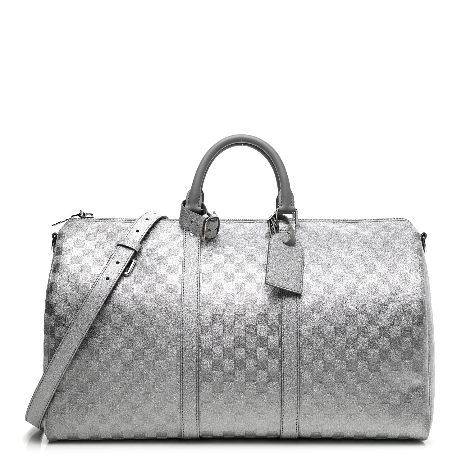 Louis Vuitton Damier Glitter Keepall Bandouliere 50 Silver 1 of 9