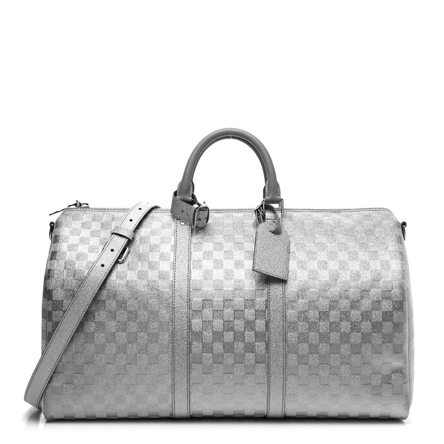 Damier Glitter Keepall Bandouliere 50 Silver