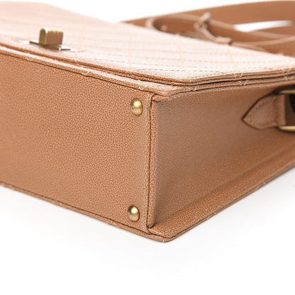 Chanel Calfskin Stitched Mademoiselle Flap Brown 9 of 10