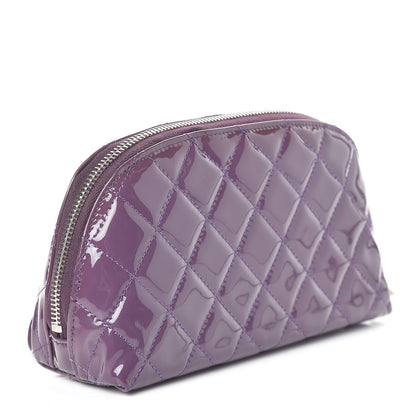 Chanel Patent Quilted Brilliant Cosmetic Case Violet 3 of 10