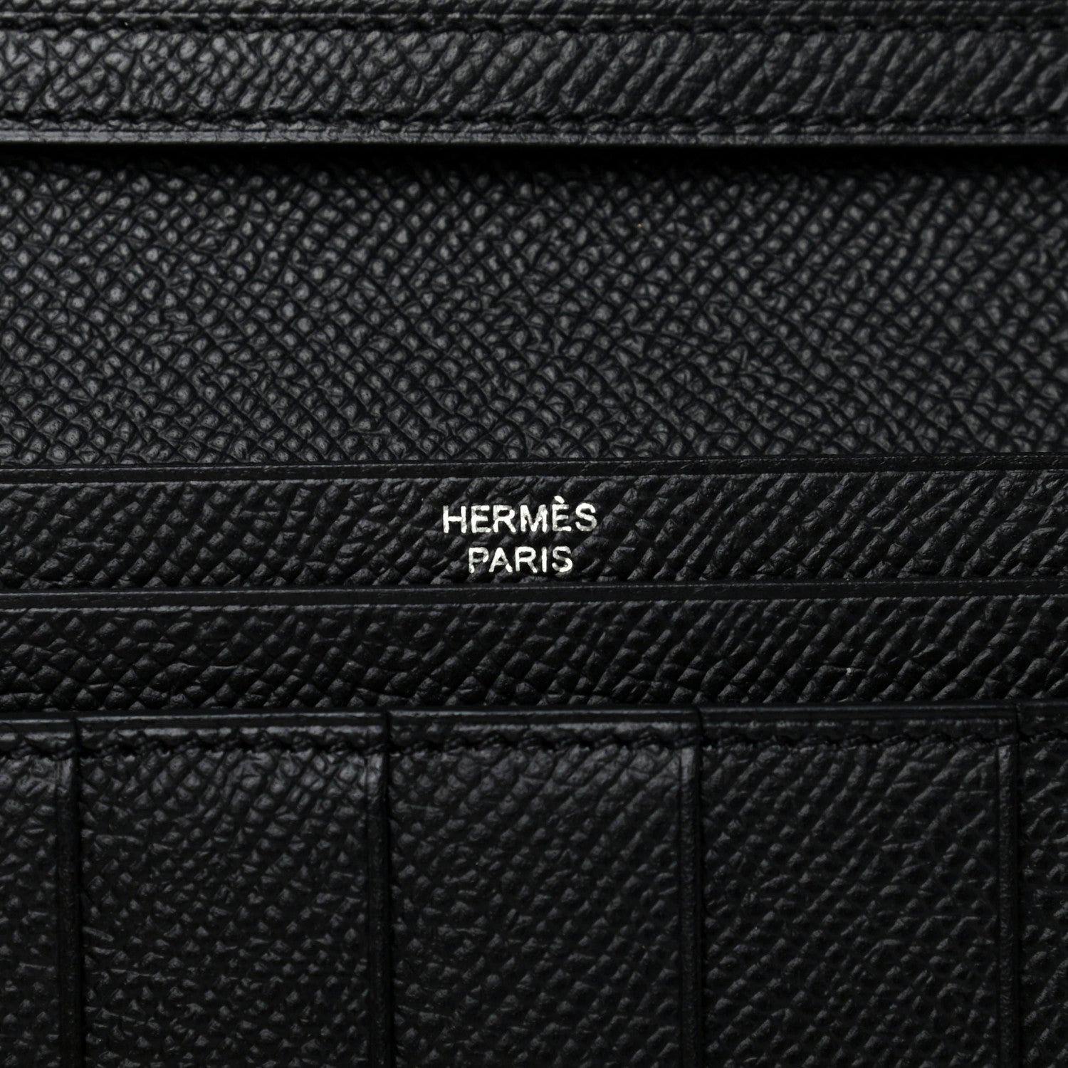 Hermes Epsom Bearn Gusset Wallet Black 6 of 8