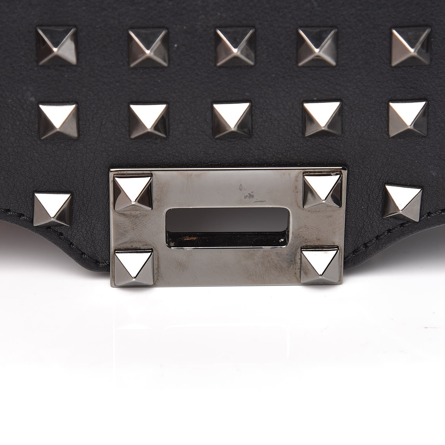 Valentino Garavani Vitello Mini Rockstud All Over Flap Saddle Crossbody Bag Black 5 of 10