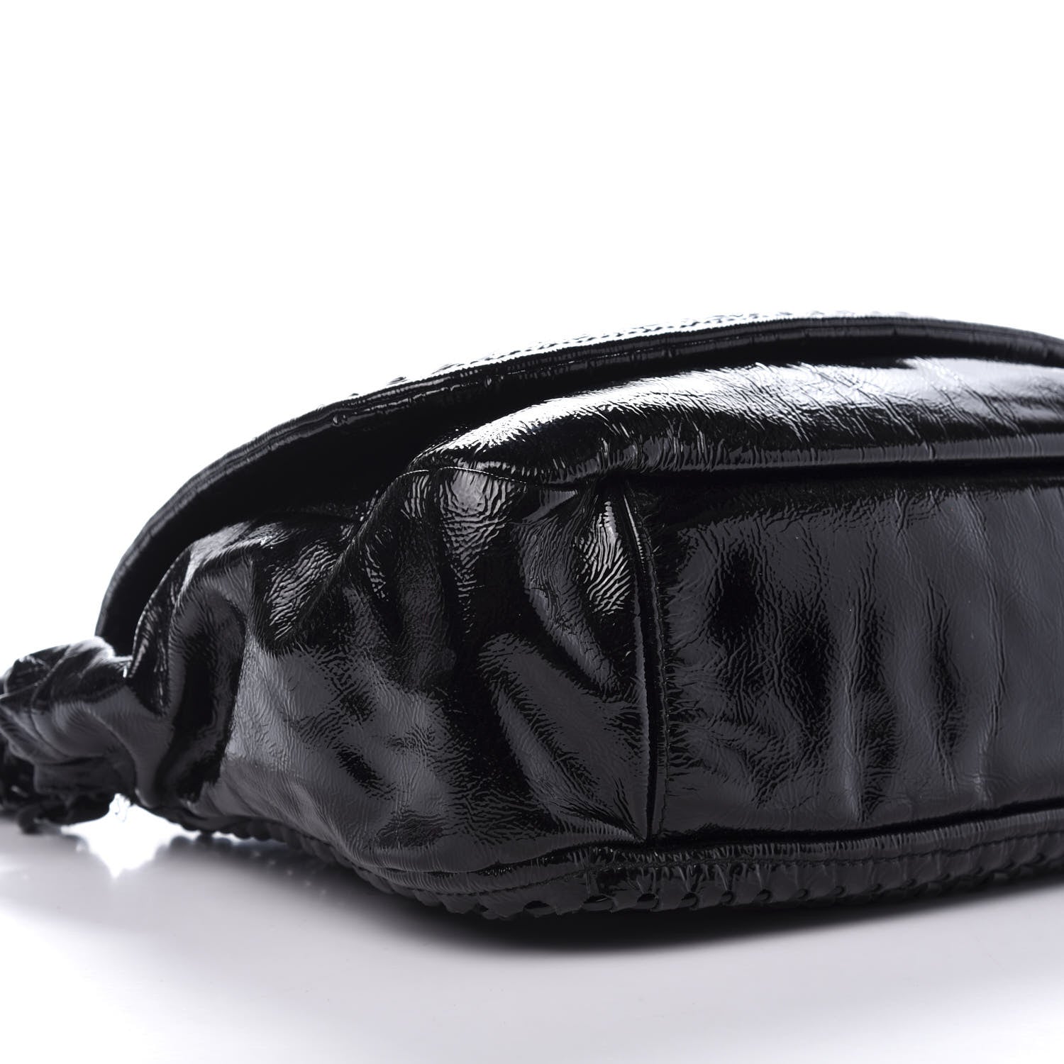 Chanel Crinkled Patent Modern Chain Flap Black 6 of 20