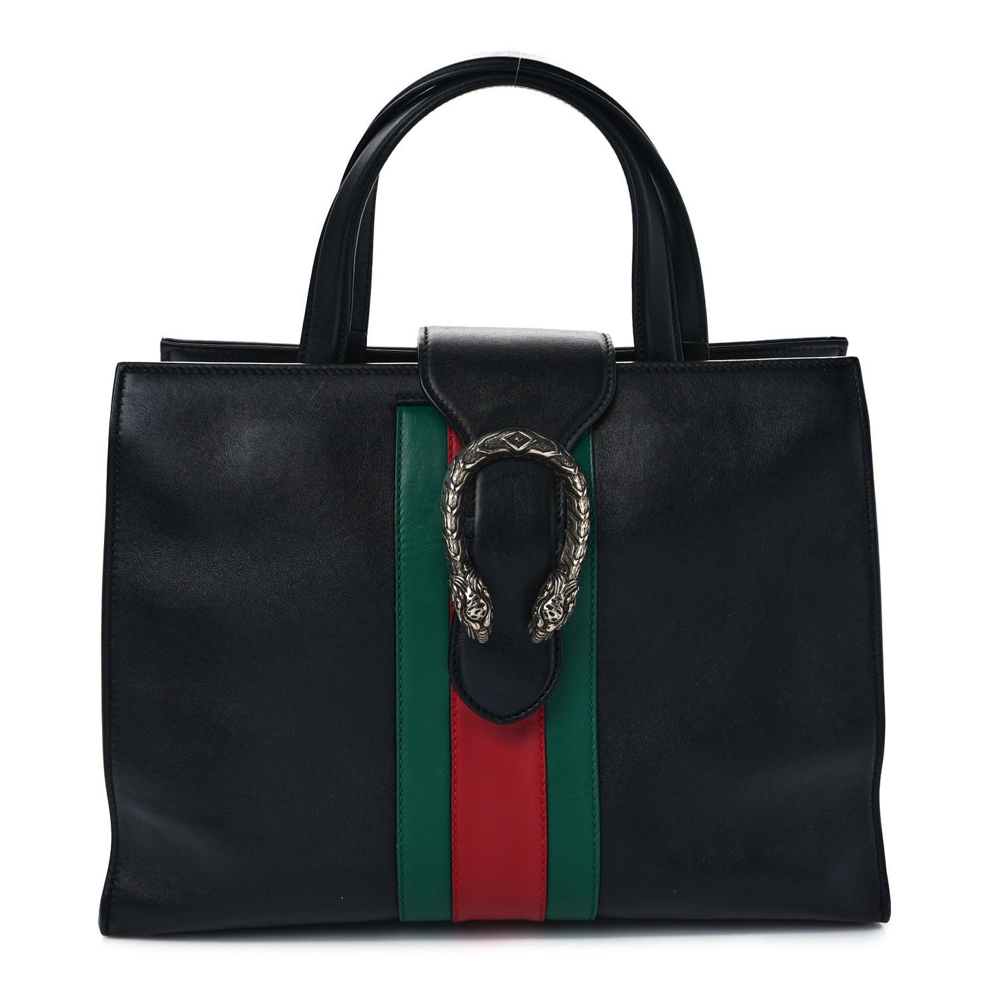 Calfskin Web Medium Dionysus Tote Bag Black