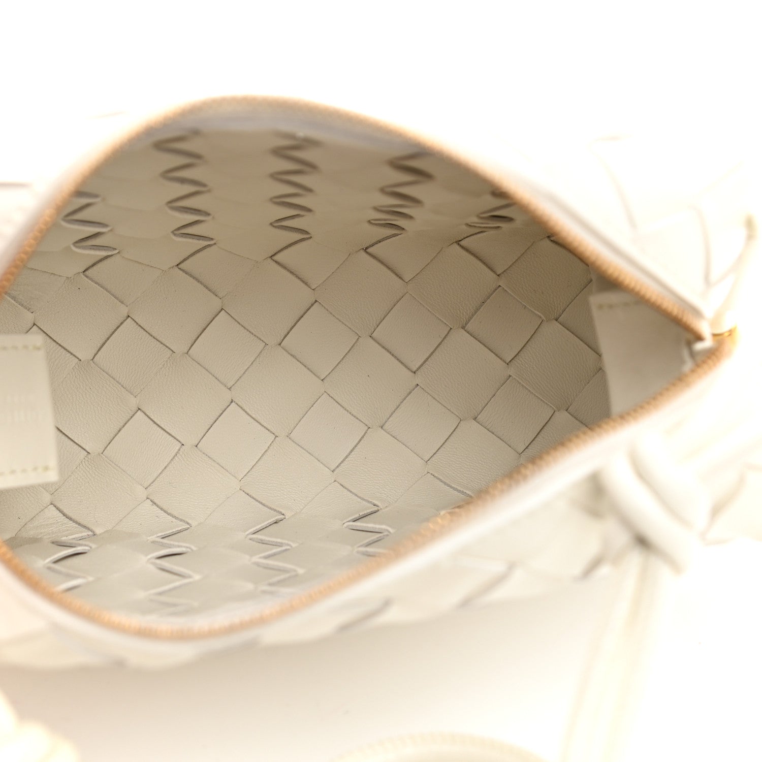 Bottega Veneta Nappa Intrecciato Metallic Knot Mini Loop Camera Bag Bone 5 of 10