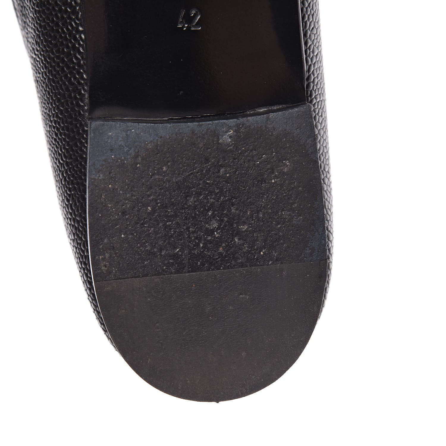 Chanel Caviar CC Cap Toe Ballerina Flats 42 Black 14 of 17
