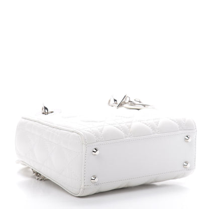 Christian Dior Lambskin Cannage Mini Lady Dior White 4 of 13