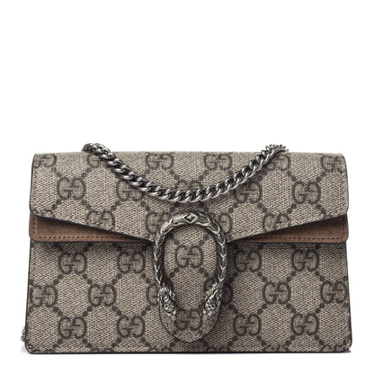 Gucci GG Supreme Monogram Super Mini Dionysus Shoulder Bag Taupe 1 of 10