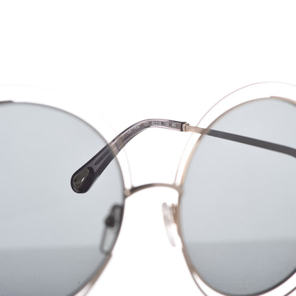 Chloe Oversize Round Carlina Oversized Round Sunglasses CE114S Gold Grey Metallic 5 of 7