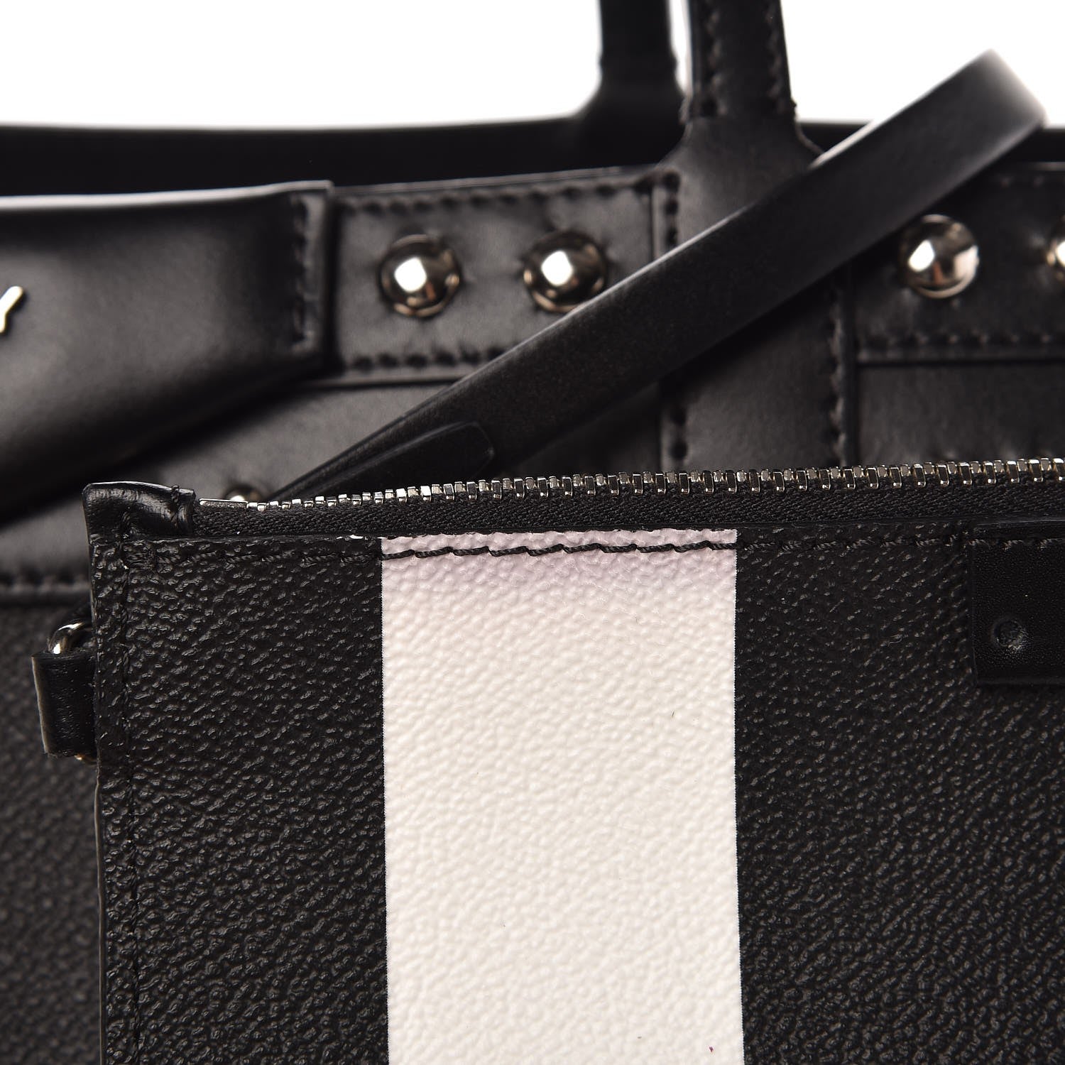 Givenchy Coated Canvas Striped Large Antigona Tote Black White 13 of 13