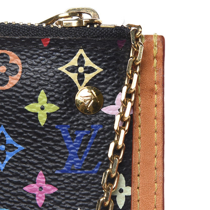 Louis Vuitton Monogram Multicolor Key Pouch Black 7 of 8