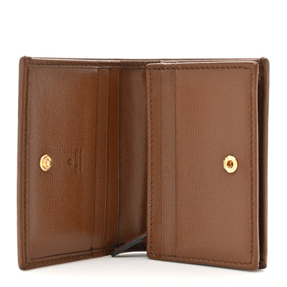 Gucci GG Supreme Monogram Horsebit 1955 Card Case Wallet Beige Ebony Brown Sugar 5 of 10