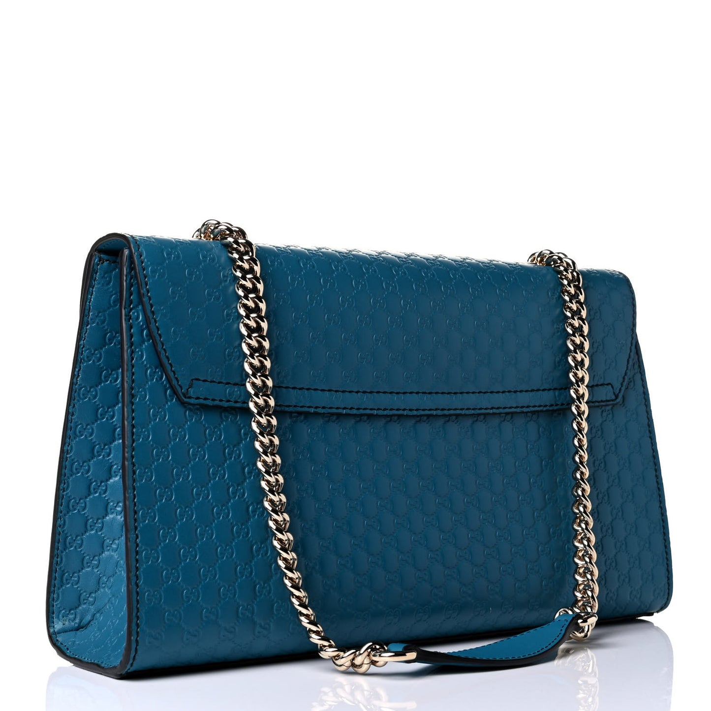 Soft Microguccissima Medium Emily Chain Shoulder Bag Deep Cobalt