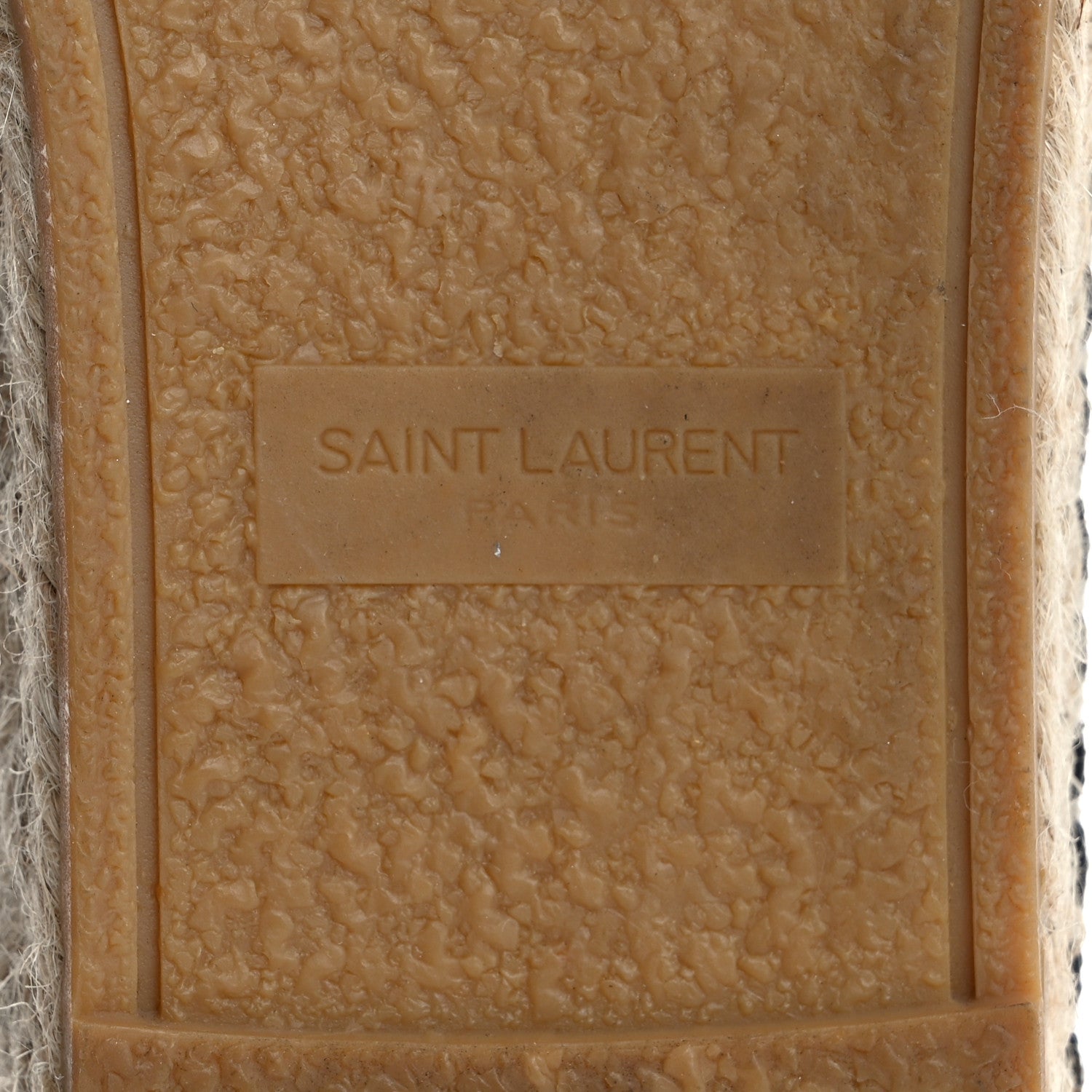 Saint Laurent Lambskin Monogram Espadrilles 38.5 Black 8 of 9