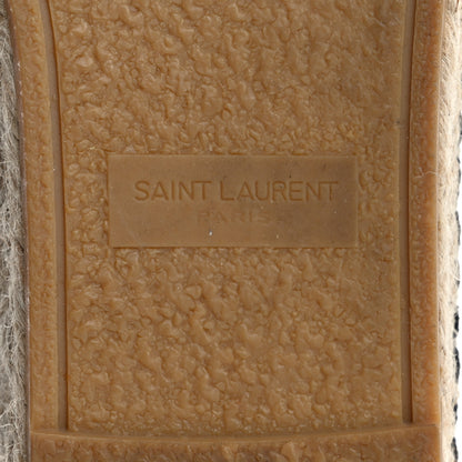 Saint Laurent Lambskin Monogram Espadrilles 38.5 Black 8 of 9