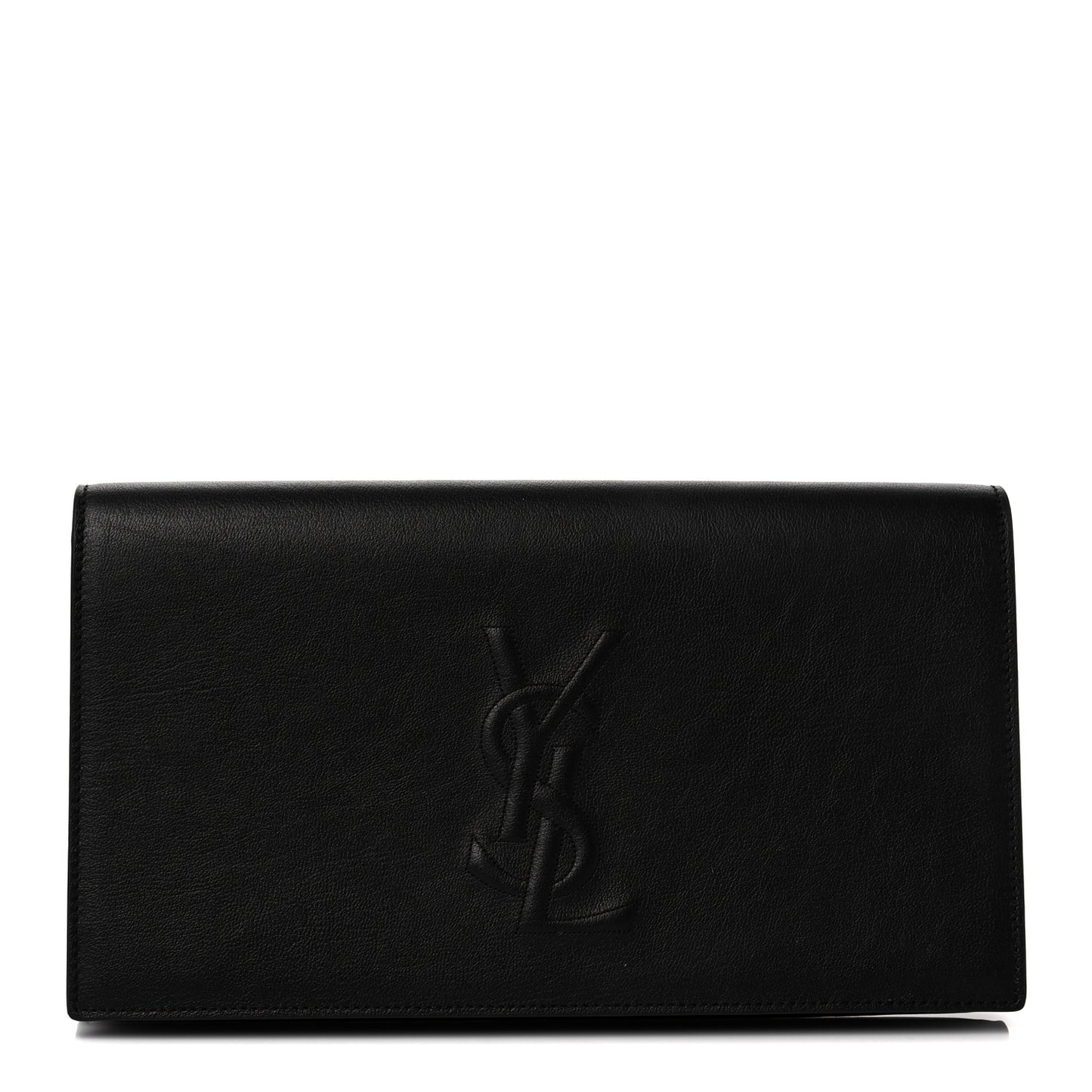 Calfskin Monogram Large Belle De Jour Clutch Black