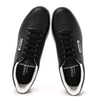 Chanel Calfskin CC Uniform Womens Sneakers 38 Black 2 of 10
