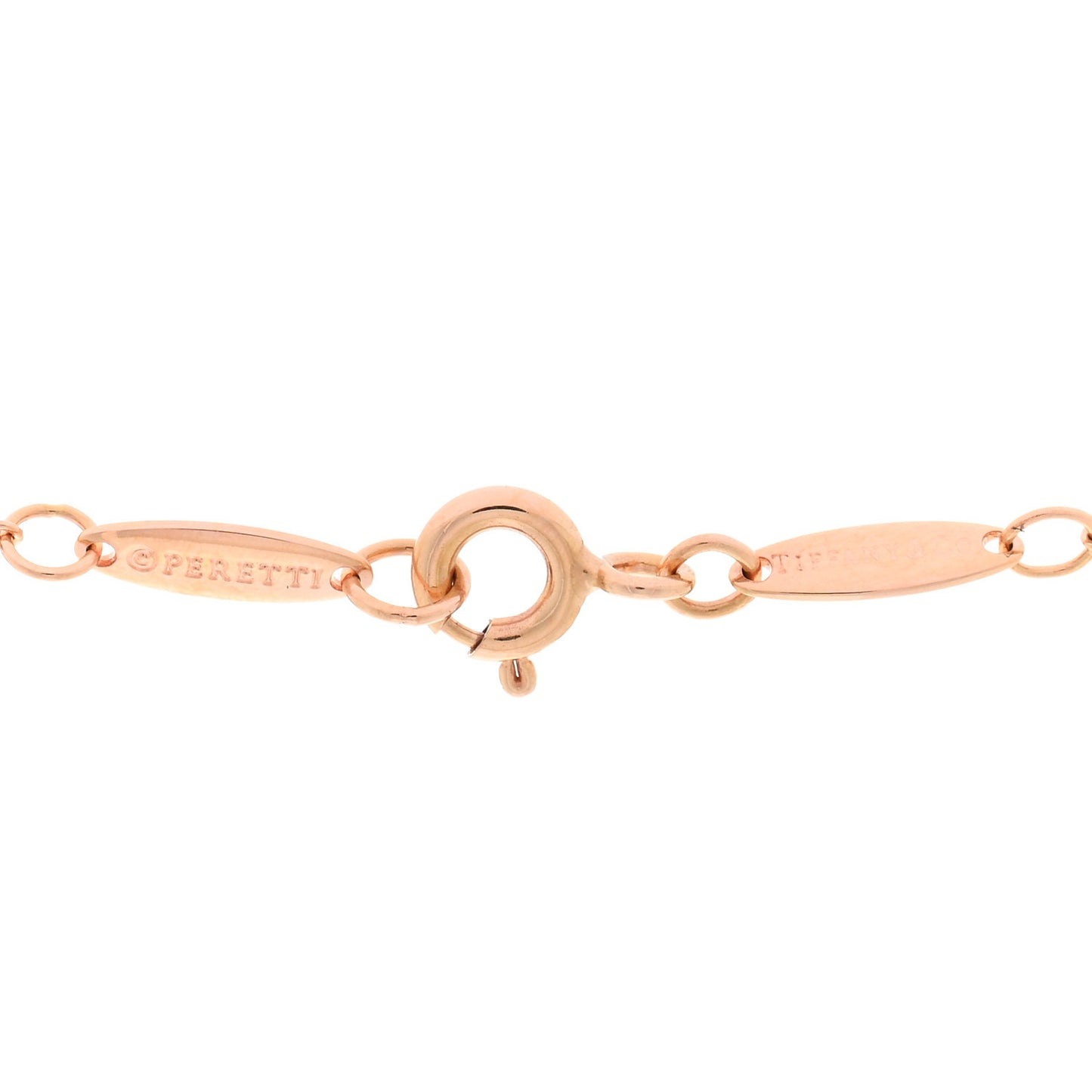 18K Rose Gold 9mm Elsa Peretti Bean Pendant Necklace