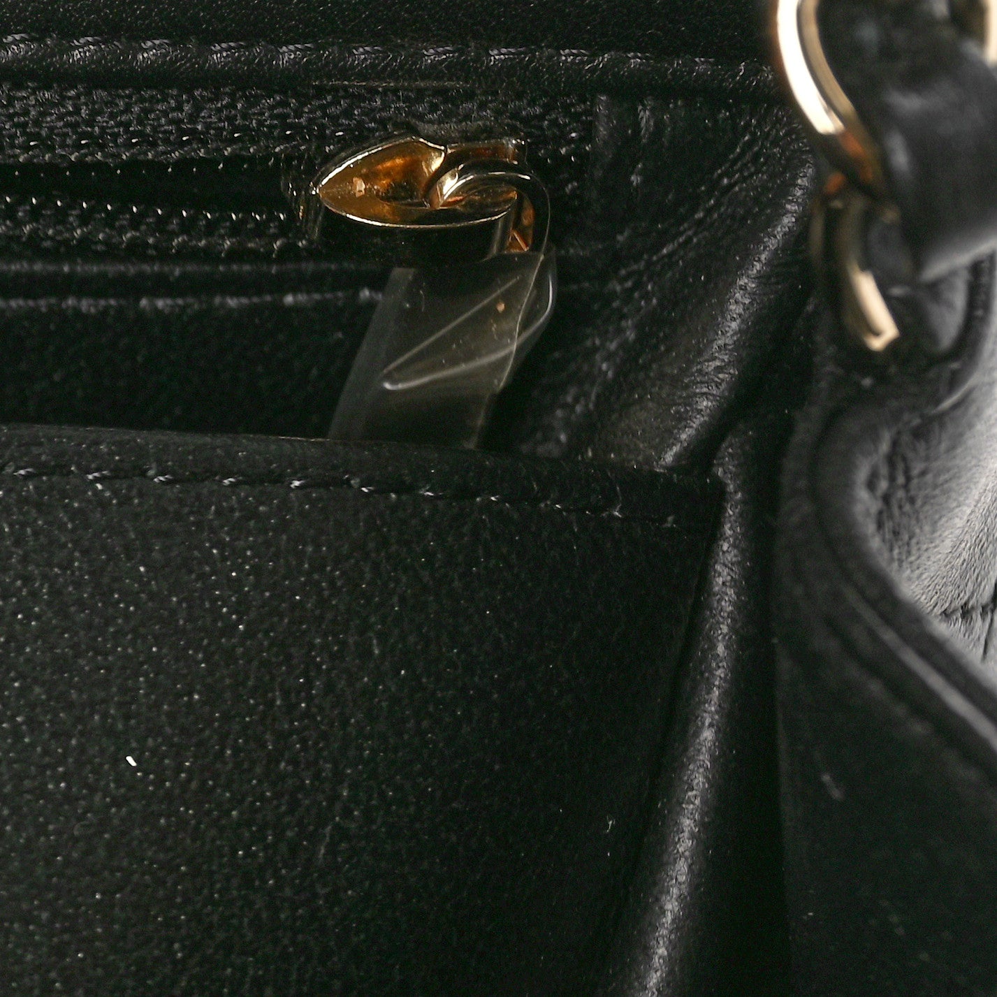 Lambskin Quilted Mini Square Flap Black