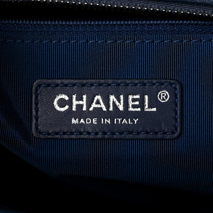 Chanel Patent Goatskin Quilted Medium Gabrielle Hobo Blue 6 of 13