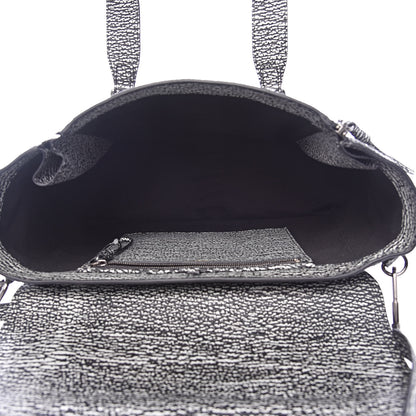 3.1 Phillip Lim 3.1 Textured Calfskin Large Pashli Satchel Black Cream 5 of 9