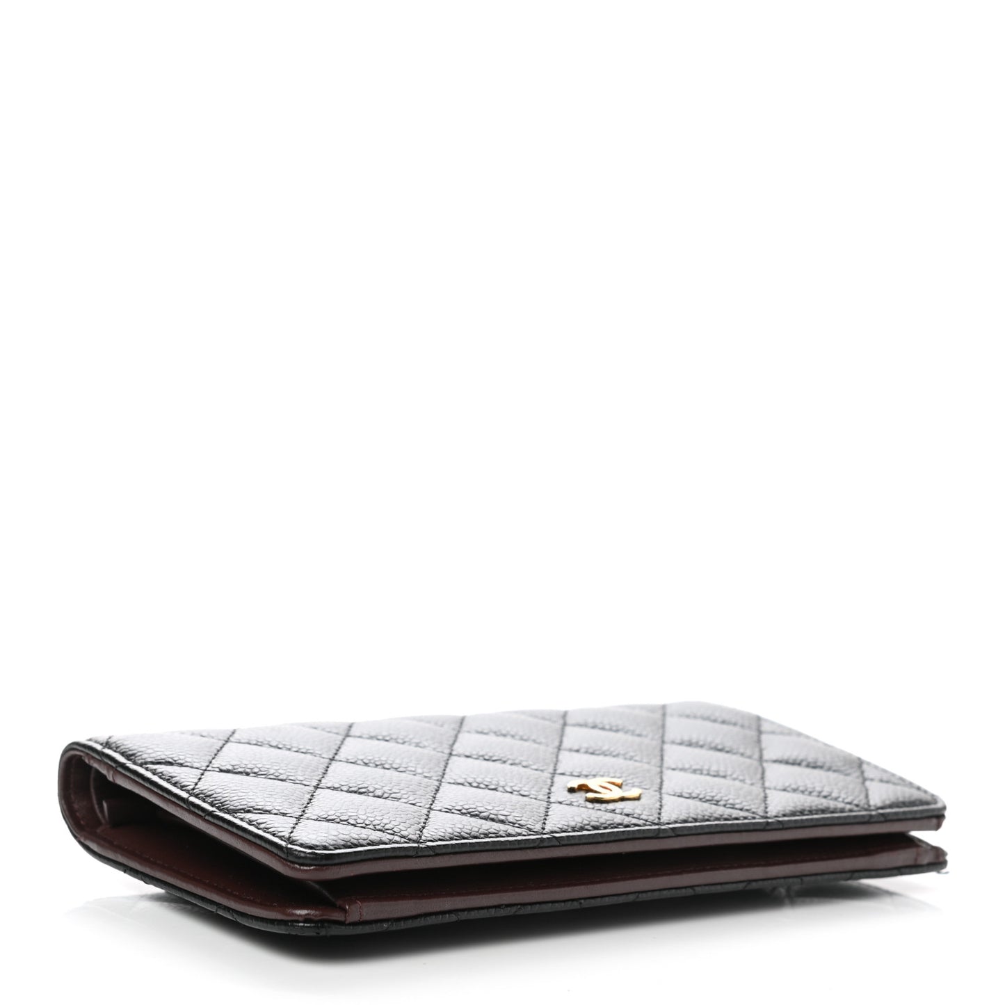 Caviar Quilted Yen Wallet Black