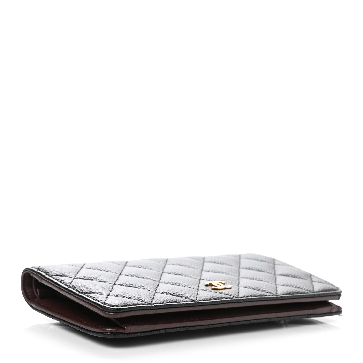 Chanel Caviar Quilted Yen Wallet Black 4 of 11