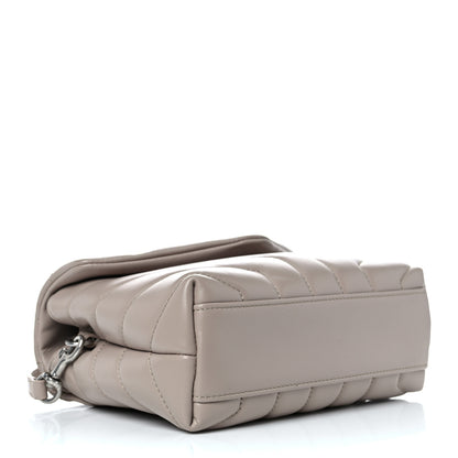 Saint Laurent Calfskin Y Quilted Monogram Toy Loulou Crossbody Bag Light Natural 4 of 11
