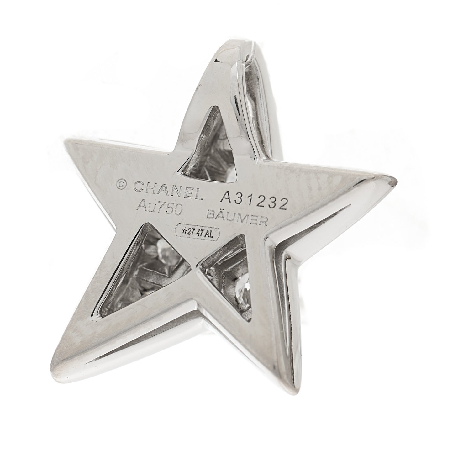 18K White Gold Diamond Comete Geode Pendant