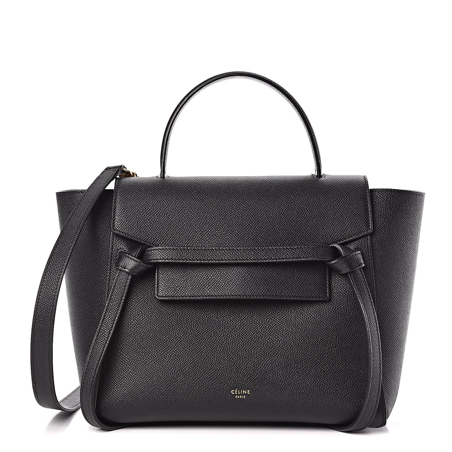 Celine Grained Calfskin Micro Belt Bag Black 1 of 12