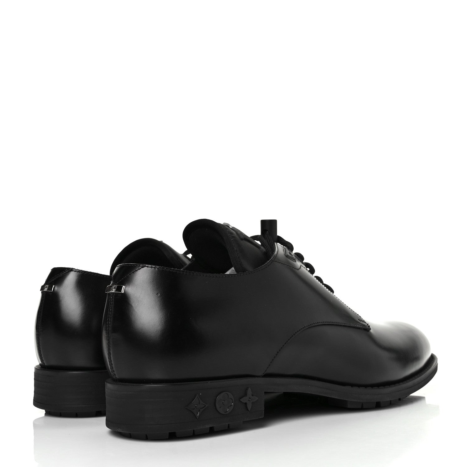 Louis Vuitton Calfskin Mens Formal Derby Shoes 9.5 Black 4 of 8