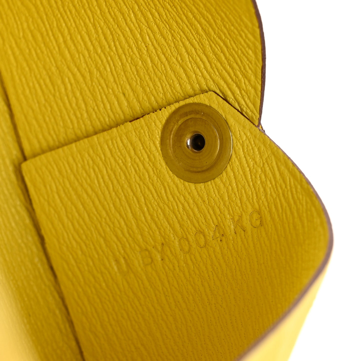 Ostrich Calvi Card Case Jaune Citron
