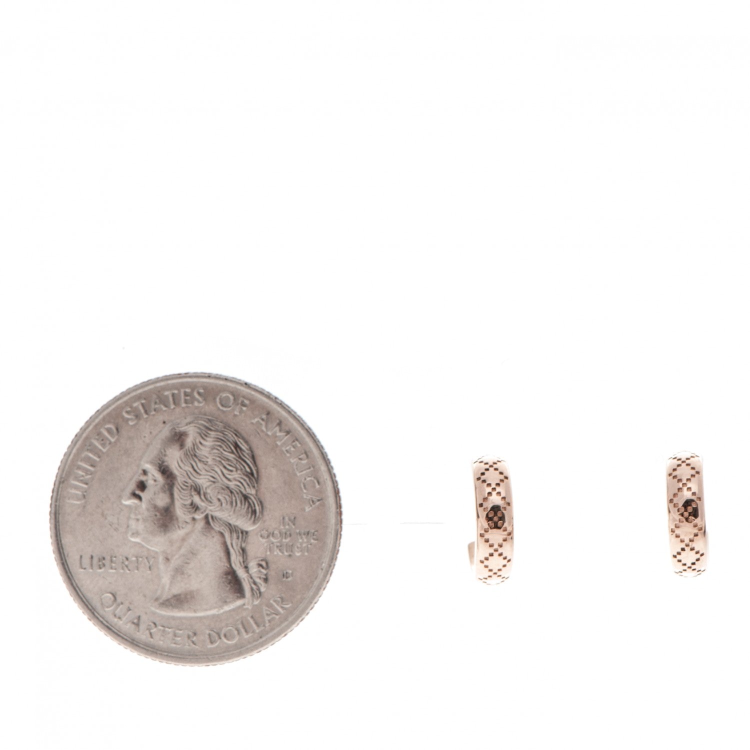 Gucci 18K Rose Gold Diamantissima Hoop Earrings 2 of 4