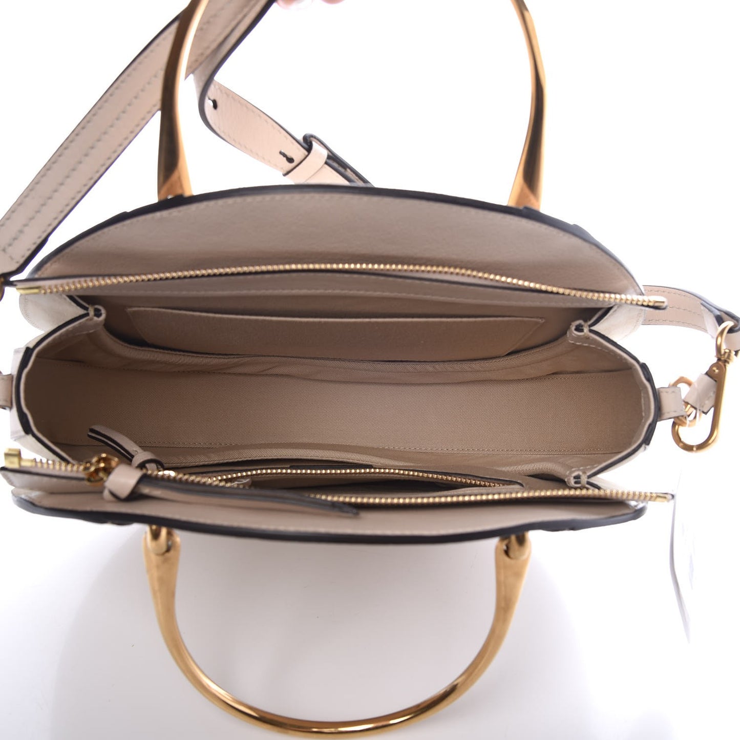 Goatskin Suede Medium Pixie Bag Abstract White